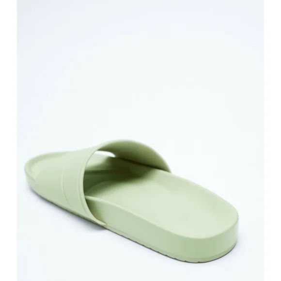 NWT ZARA LOW HEEL SANDALS MINT GREEN - Picture 4 of 8